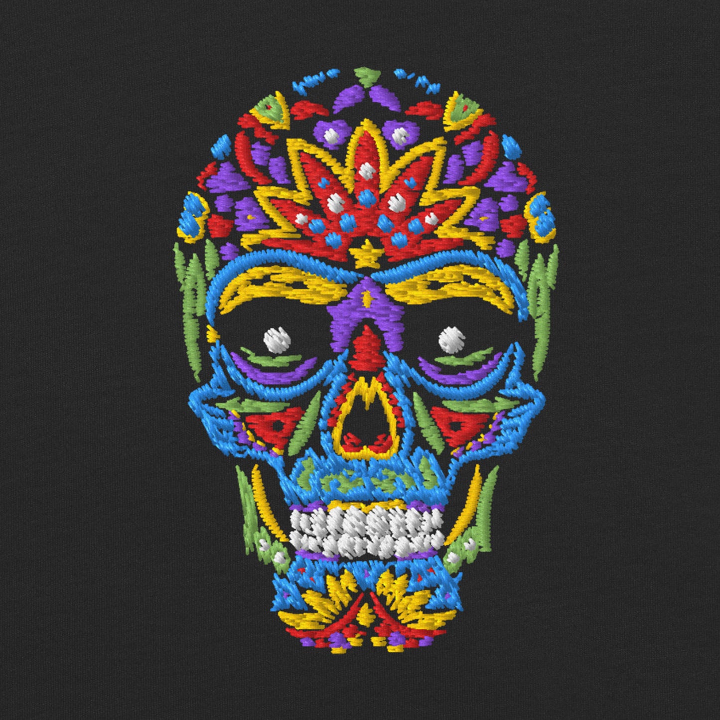 sugar skull / embroidered heavyweight tee