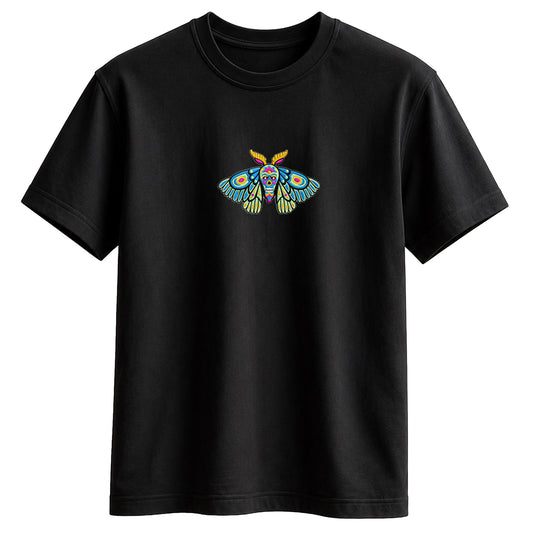 sugar skull moth / embroiderd tee
