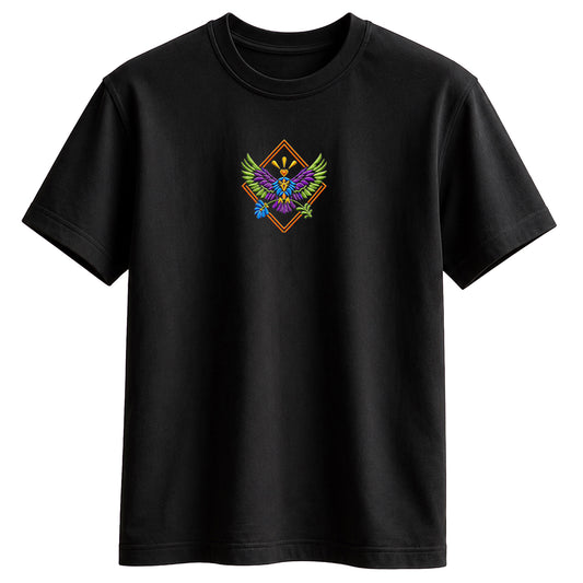 raven / embroidered tee